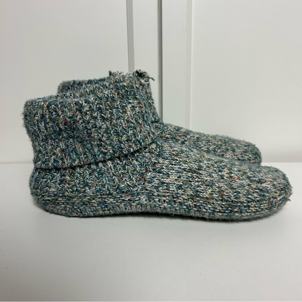 Bombas knit slippers Sherpa lined green